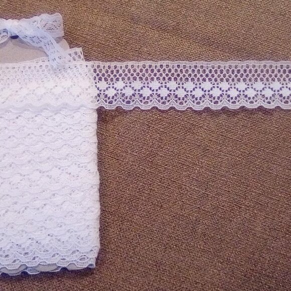 Vintage White Lace Trim 1.25 Inch Wide x 20 Feet Long - Never Used - Picture 5 of 5
